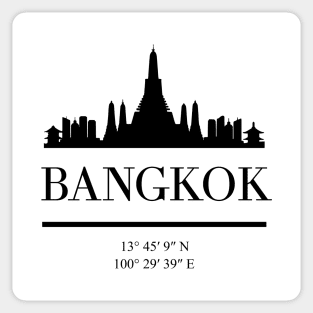 BANGKOK THAILAND BLACK SILHOUETTE SKYLINE ART Sticker